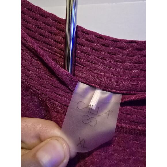 Calia Women's Long Sleeve Textured Waffle Knit Top Size XL Purple Lightweight... - Picture 4 of 4